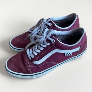 VANS Men's Old Skool Low Burgundy Pop Cush Skate Shoes Sneaker Size 10.5 US